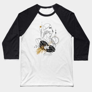 Athena (Minerva). Creative Illustration In Geometric And Line Art Style Baseball T-Shirt